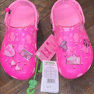 Crocs Barbie clogs with 6 jibbitz Authentic!